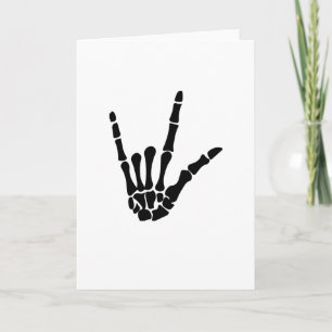 Lustiges Geschenk Skeleton Liebe-Handhalloweens Karte
