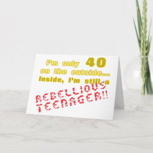 Lustiges Geschenk zum 40. Geburtstag Karte