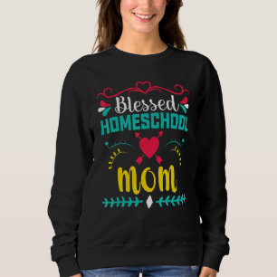 Lustiges gesegnetes Homeschool-Mutter-Meme Zurück Sweatshirt