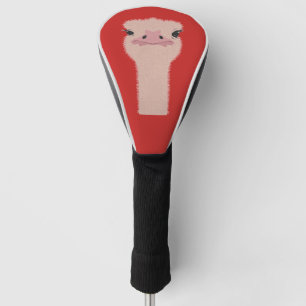 Lustiges Gesicht des Straußes Golf Headcover