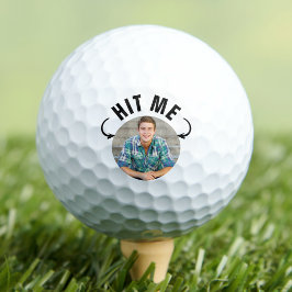Lustiges Gesicht, triff mich Golfball