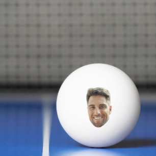 Lustiges Gesicht Weißes Ping-Pong-Ball-Design Tischtennisball