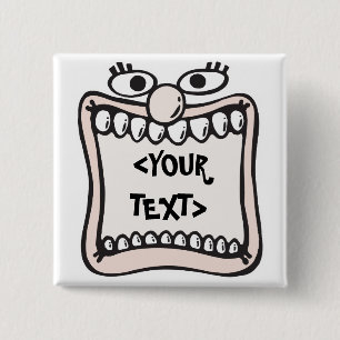 Lustiges Gesicht, <YOUR TEXT> Button