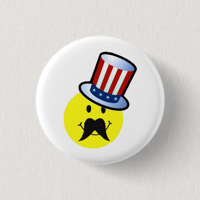 Lustiges Gesichts-Button/lustiges Button (Vorderseite)