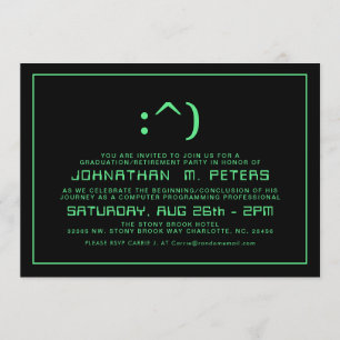 Lustiges Gesichts-laden minimaler Einladung