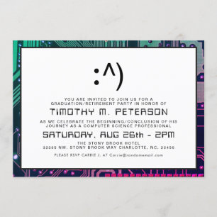 Lustiges Gesichts-laden minimaler Einladung