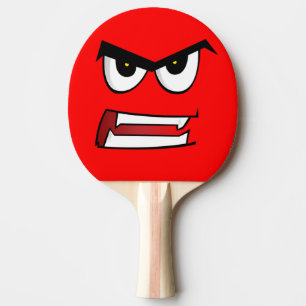 Lustiges Gesichts-rotes Öffnungs-Tischtennis Tischtennis Schläger