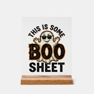 Lustiges Gespenst Boo Sheet Vintage Halloween Shir Acrylschild