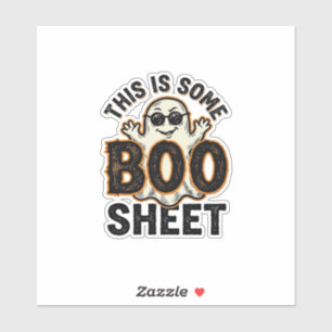Lustiges Gespenst Boo Sheet Vintage Halloween Shir Aufkleber