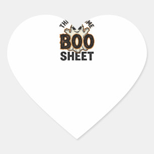 Lustiges Gespenst Boo Sheet Vintage Halloween Shir Herz-Aufkleber