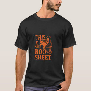 Lustiges Gespenst und Halloween-Katze Boo Sheet T-Shirt
