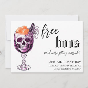 Lustiges Getränk Kostenlose Gespenster Foto Hallow Save The Date