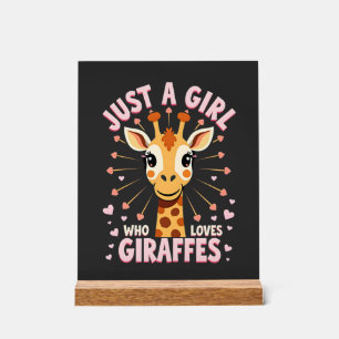 Lustiges Giraffen-Design für Frauen Mädchen Safari Acrylschild