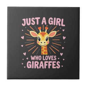 Lustiges Giraffen-Design für Frauen Mädchen Safari Fliese