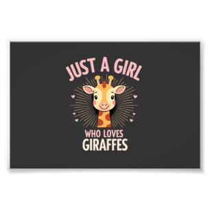 Lustiges Giraffen-Design für Frauen Mädchen Safari Fotodruck