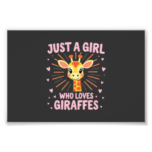 Lustiges Giraffen-Design für Frauen Mädchen Safari Fotodruck