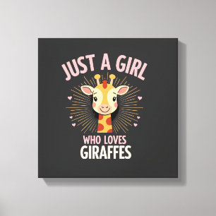 Lustiges Giraffen-Design für Frauen Mädchen Safari Leinwanddruck