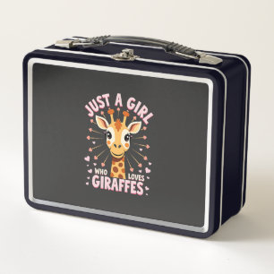 Lustiges Giraffen-Design für Frauen Mädchen Safari Metall Brotdose