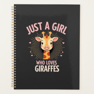 Lustiges Giraffen-Design für Frauen Mädchen Safari Planer