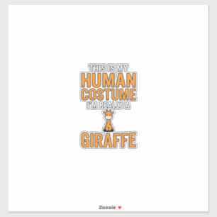 Lustiges Giraffen-Kostüm-Vektor-Shirt-Design_1 Aufkleber