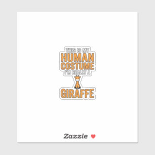 Lustiges Giraffen-Kostüm-Vektor-Shirt-Design_1 Aufkleber