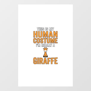 Lustiges Giraffen-Kostüm-Vektor-Shirt-Design_1 Fensteraufkleber