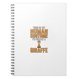 Lustiges Giraffen-Kostüm-Vektor-Shirt-Design_1 Notizblock