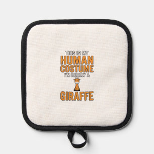 Lustiges Giraffen-Kostüm-Vektor-Shirt-Design_1 Topflappen
