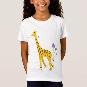 Lustiges Giraffen-Rollen-Skaten T-Shirt