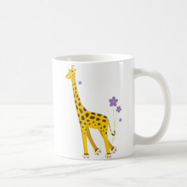 Lustiges Giraffen-Rollen-Skaten Tasse