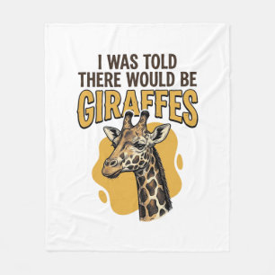 Lustiges Giraffen-Vintage-Stickerei-Shirt-Design_1 Fleecedecke