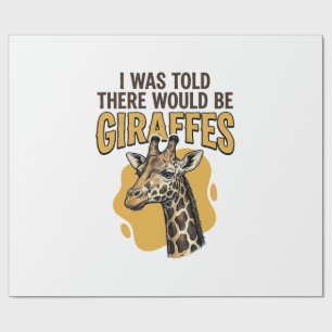 Lustiges Giraffen-Vintage-Stickerei-Shirt-Design_1 Geschenkpapier