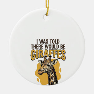 Lustiges Giraffen-Vintage-Stickerei-Shirt-Design_1 Keramik Ornament