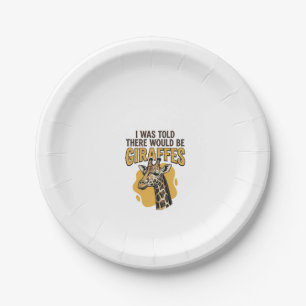 Lustiges Giraffen-Vintage-Stickerei-Shirt-Design_1 Pappteller