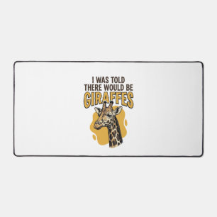 Lustiges Giraffen-Vintage-Stickerei-Shirt-Design_1 Schreibtischunterlage