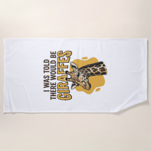 Lustiges Giraffen-Vintage-Stickerei-Shirt-Design_1 Strandtuch
