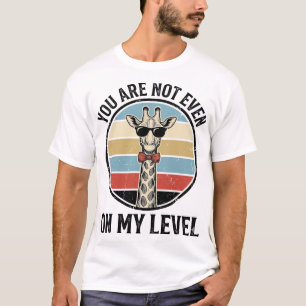 Lustiges Giraffen-Zitat Vintage-Gravur T-Shirt Des