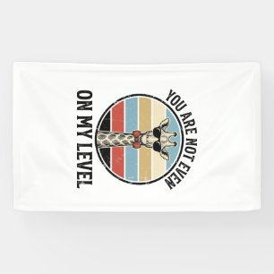 Lustiges Giraffen-Zitat Vintage-Gravur T-Shirt Des Banner