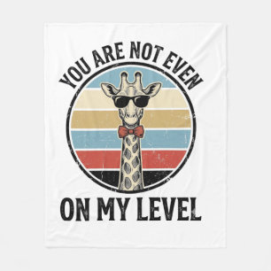 Lustiges Giraffen-Zitat Vintage-Gravur T-Shirt Des Fleecedecke