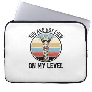 Lustiges Giraffen-Zitat Vintage-Gravur T-Shirt Des Laptopschutzhülle