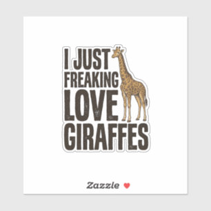 Lustiges Giraffenliebhaber Vintage Gravur Shirt De Aufkleber