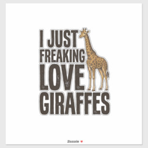 Lustiges Giraffenliebhaber Vintage Gravur Shirt De Aufkleber