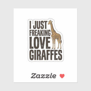 Lustiges Giraffenliebhaber Vintage Gravur Shirt De Aufkleber