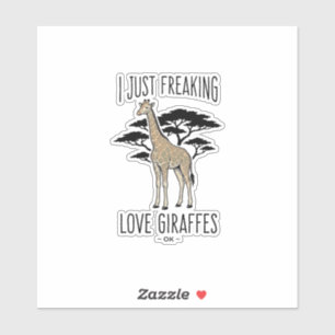 Lustiges Giraffenliebhaber Vintage Gravur Shirt De Aufkleber