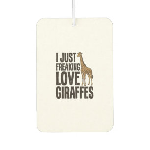 Lustiges Giraffenliebhaber Vintage Gravur Shirt De Autolufterfrischer