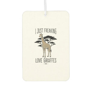 Lustiges Giraffenliebhaber Vintage Gravur Shirt De Autolufterfrischer