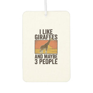 Lustiges Giraffenliebhaber Vintage Gravur Shirt De Autolufterfrischer
