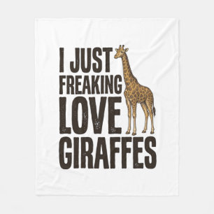 Lustiges Giraffenliebhaber Vintage Gravur Shirt De Fleecedecke