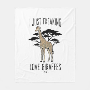 Lustiges Giraffenliebhaber Vintage Gravur Shirt De Fleecedecke