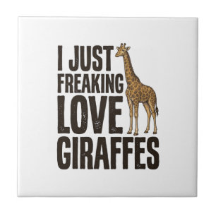 Lustiges Giraffenliebhaber Vintage Gravur Shirt De Fliese